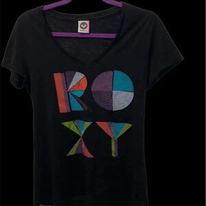Roxy black short sleeve women’s T-shirt sz Medium